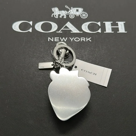 NWT Coachtopia Coach Strawberry Bag Charm Fruit 70% Recycled Resin FOB Keychain - Picture 13 of 15